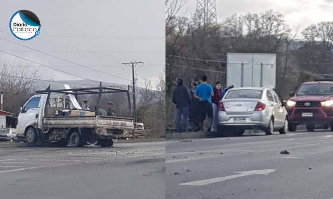 Dos personas lesionadas dejó colisión en salida Paillaco-Valdivia