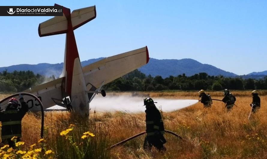 INCREÍBLE: Ilesos resultaron ocupantes de avioneta que aterrizó de emergencia en Valdivia
