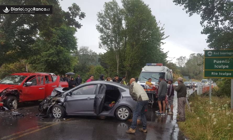 Seis lesionados tras accidente en ruta Riñinahue-Lago Ranco