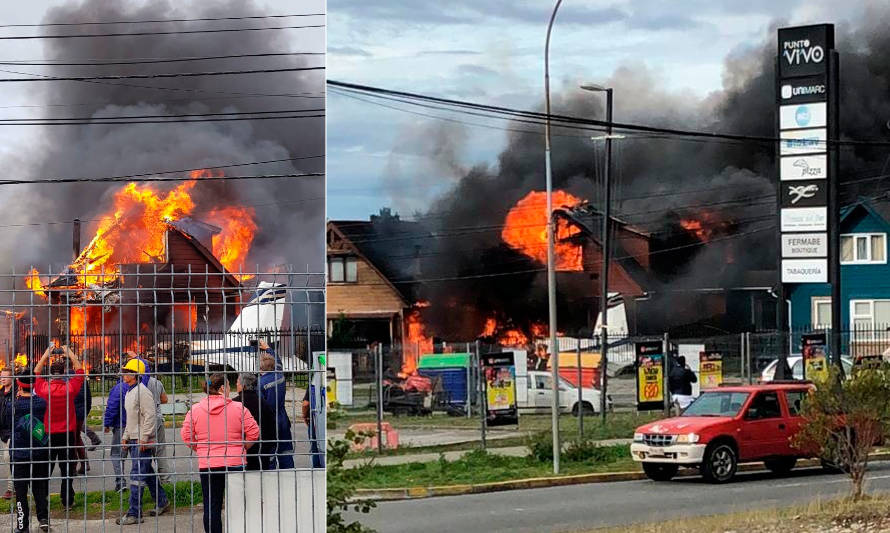 Avioneta con 6 ocupantes cayó sobre vivienda y generó incendio en Puerto Montt
