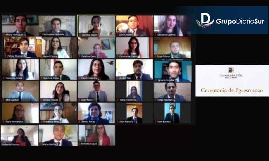Escuela de Derecho UACh Valdivia realizó Ceremonia de Egreso 2020 de manera virtual