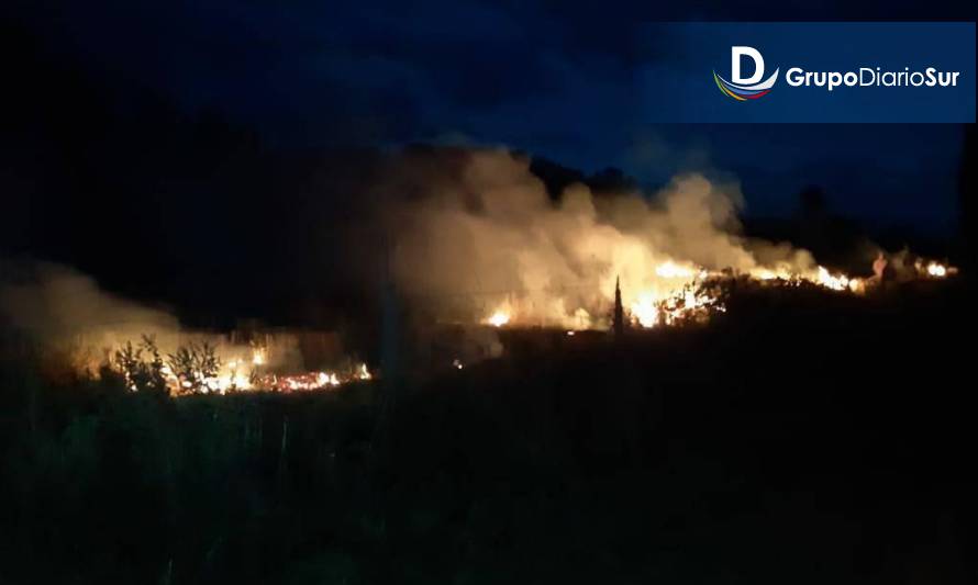 Incendio de pastizal en Pumol resultó ser una quema autorizada
