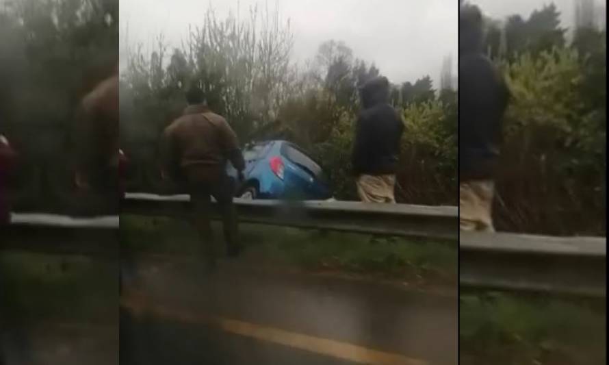 Se reporta accidente por despiste en ruta Futrono-Llifén