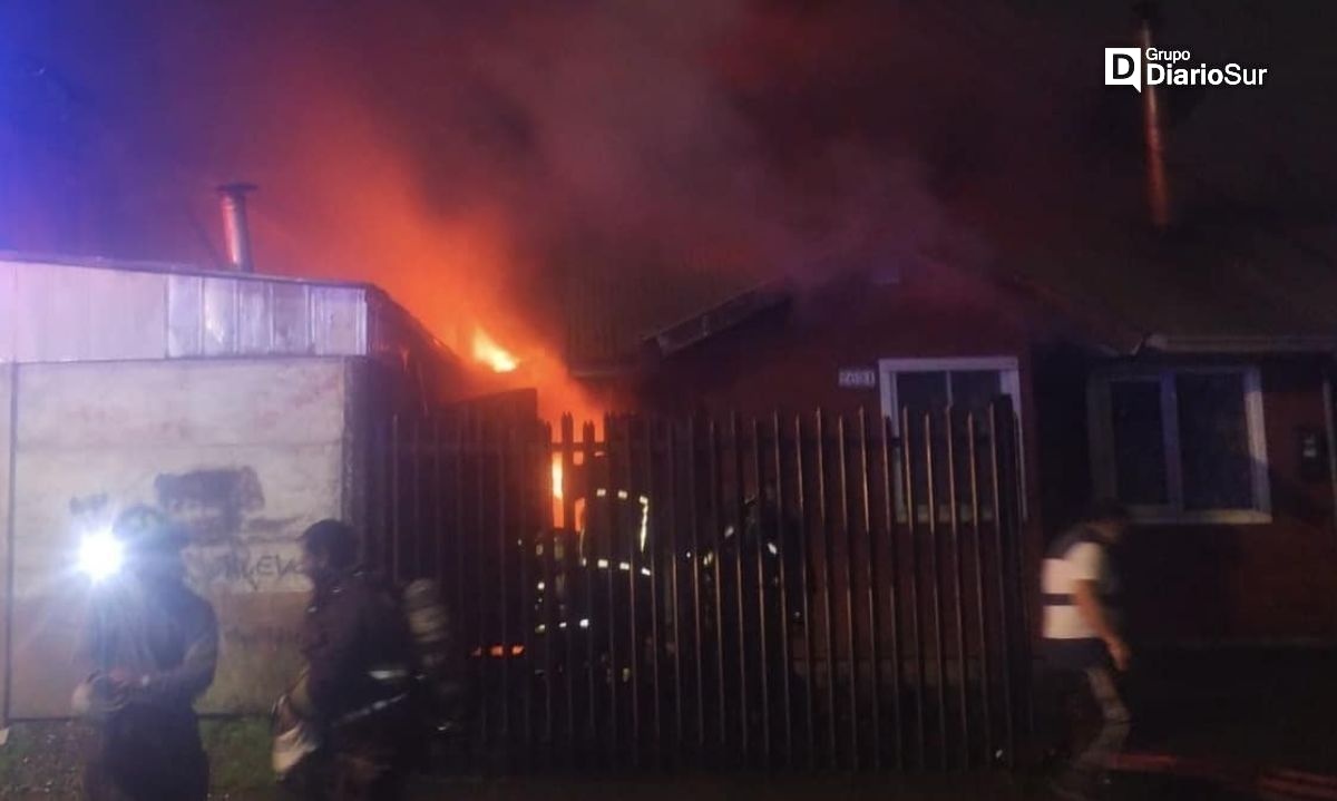 Tres viviendas resultaron afectadas por incendio en Valdivia 