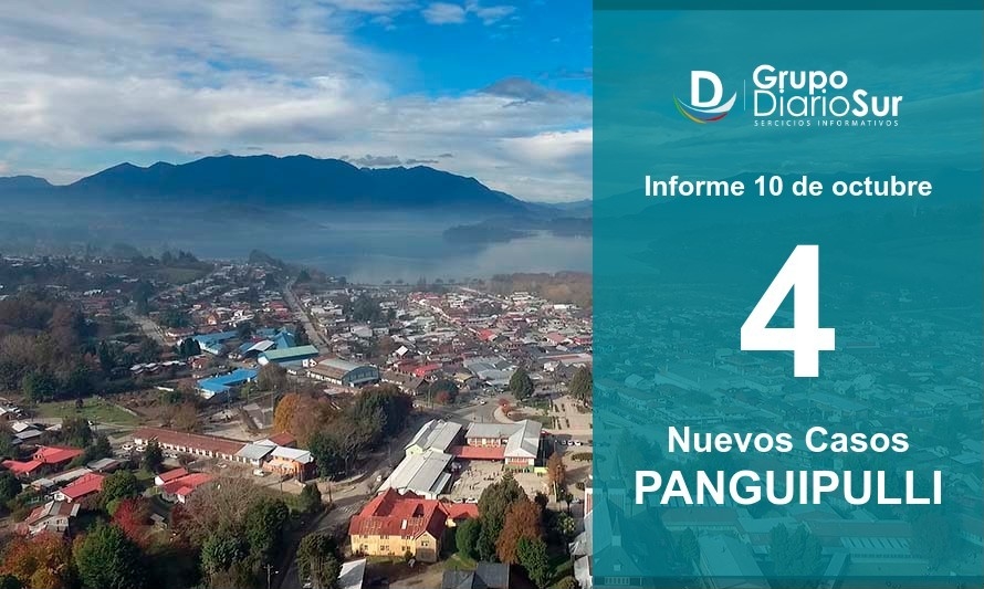 Se reportan 4 nuevos casos en Panguipulli