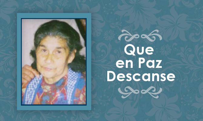 [Defunción] Falleció Irma González Chocano Q.E.P.D