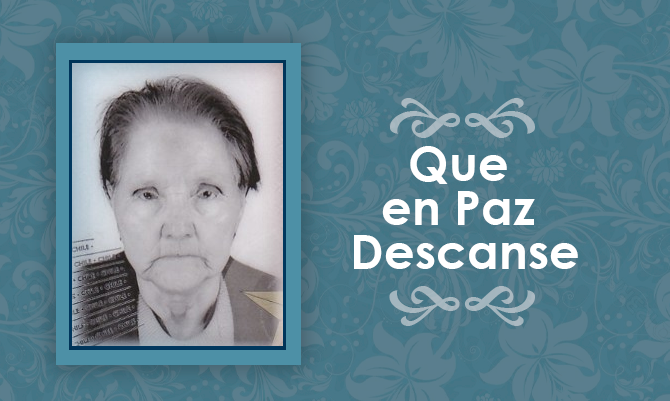 [Defunción] Falleció Ana del Rosario Filgueira Cañoles Q.E.P.D