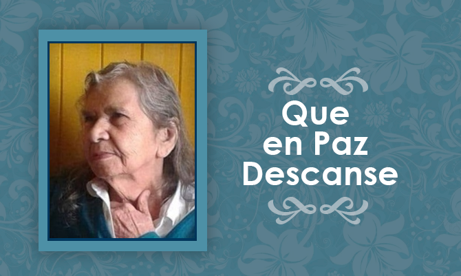 [Defunción] Falleció Ema del Carmen Castillo Riquelme Q.E.P.D.